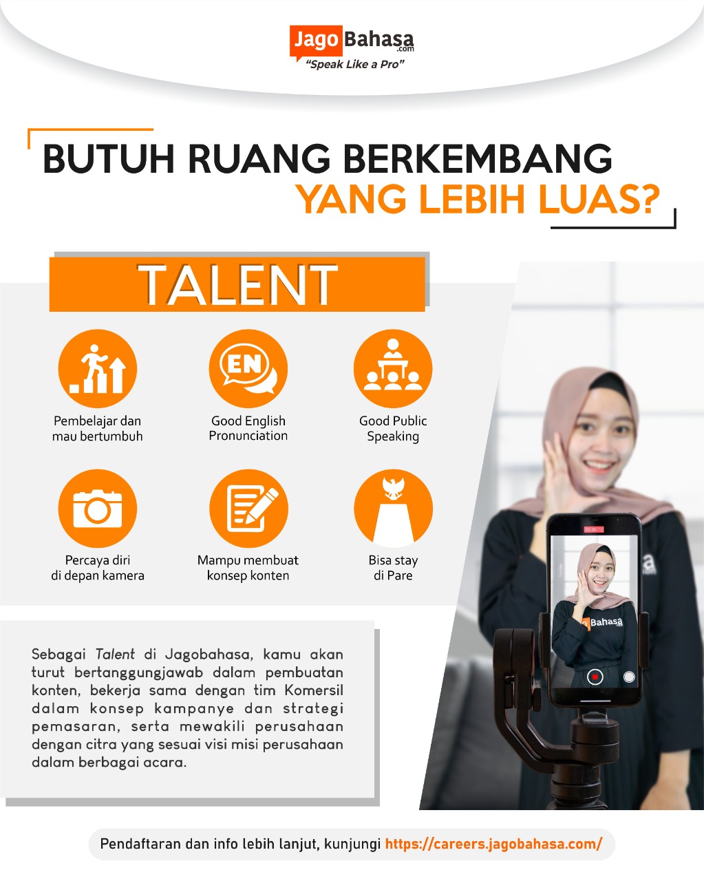 Talent - Careers @ Jagobahasa